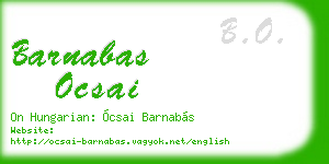barnabas ocsai business card