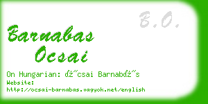 barnabas ocsai business card